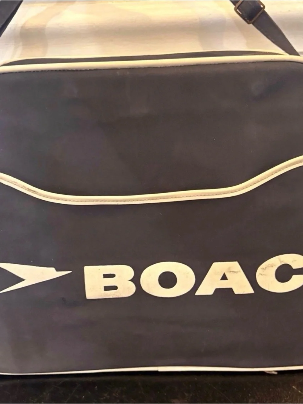 Rare 1960s Vintage BOAC British Overseas Airways Corporation Travel Bag